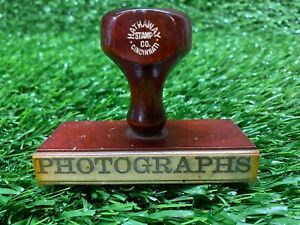 VINTAGE HATHAWAY PHOTOGRAPHS DO BOT BEND RUBBER INK STAMP! PHOTOGRAPHY!
