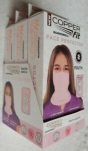 Copper Fit Face Protector Pink Youth Guardwell Lot of 3 Lightweight Masks NEW