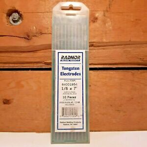 10 Pc Radnor Welding Products Tungsten Electrodes Pure EWP 64001954 Swanky Barn
