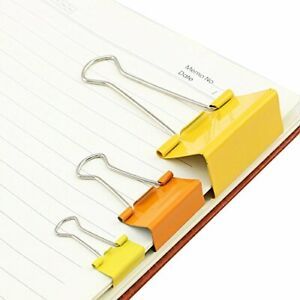 Jiulyning Binder Clips  Assorted Colors and Size  2   1 1 4   3 4   76 count