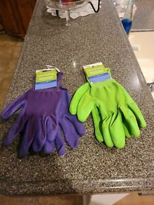 GARDEN LATEX GLOVES ONE SIZE FITS MOST. (2 PAIRS).