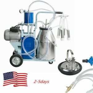 Farm Electric Milking Machine Milker farm Cows Bucket Steel Bucket Farmer USE