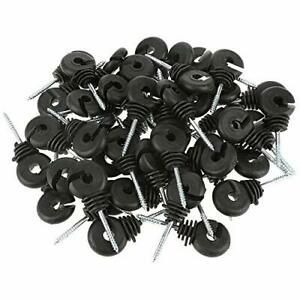 50Pcs Electric Fence Insulator Screw-in Insulator Fence Ring Post Wood Post