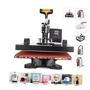 110V Heat Press 360 Degree Swivel 8 in 1 Heat Press Machine 15&#034;x15&#034;
