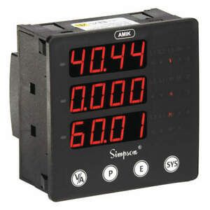 SIMPSON ELECTRIC A200 Digital Panel Meter,2.16 in. D
