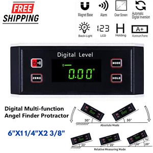 Inclinometer Digital Level Protractor Angle Finder Gauge Tool For Wood Machinery