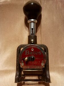 Vintage The Bates Manufacturing Co Bates Numbering Machine (NOS) New Old Stock
