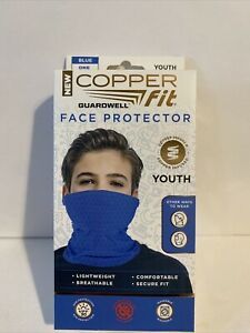 Copper Fit Guardwell Face Protector Youth Mask Blue *NEW* W FREE SHIPPING INCLUD