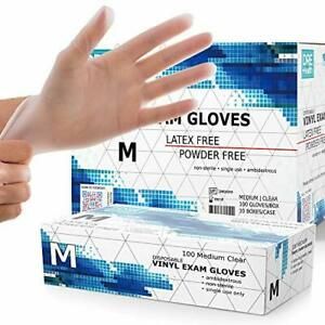 Shamrock Medical Exam Guantes desechables de ltex sin polvo 1 caja de 1000 g...