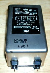 VINTAGE CORCOM 10VT1 EMI Filter F7329, 10A 120/250V