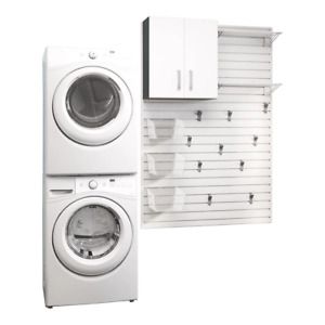 Modular Laundry Room Storage Set with Accessories in White (16-Piece)