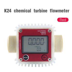 Fuel Flow Meter K24 Digital Fuel Flowmeter With LCD Display For Chemicals Liquid