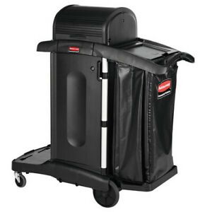 RUBBERMAID COMMERCIAL 1861427 Exec Hi Security Janitorial Cleaning Cart, 23.1w