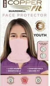 Set Of 2 Face Mask Copper Fit Guardwell Face Protector Pink Youth Ages 8+ New