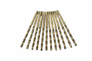 TEMO 10pc 7/64 inch Cobalt 135-Degree Jobber Drill Bit 4 inch Length