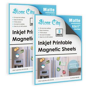 Printable Magnetic Sheets Matte Photo Paper 8.5x11 for Inkjet Printers 10 Sheets