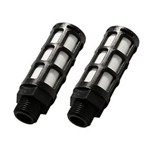 Quickun Plastic Exhaust Air Silencer, 3/4&#034; Air Line Pneumatic Muffler Black Air