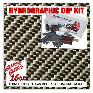 Hydrographic dip kit Carbon Fiber Transparent hydro dip dipping 16oz