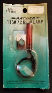 Radio Shack Archer 115V AC Red Neon Panel Lamp NOS 272-1501