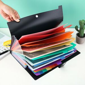 A4 13 Pocket Accordian File Organizer With Expandable Folder &amp; WATERPROOF Cover