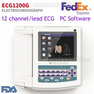 Multi-language Digital 12 channel/lead EKG+PC Sync software, Electrocardiograph