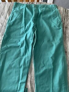 Green Flame Resistant Retardant Weld Arc Protech Pants 40 X 34