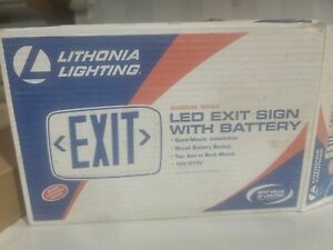 Lithonia Lighting Thermoplastic LED Emergency Exit Signs with Red Letters