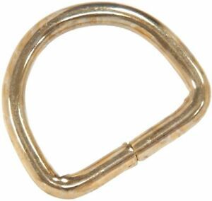 The Hillman Group 58435 1-5/16-Inch D-Ring, Brass Plated, 8-Pack