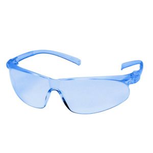 3M Virtua Sport Safety Glasses 11542-00000-20 L. Blue Anti-Fog Lens, Blue Temple