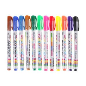 12 Colors Whiteboard Marker Non Toxic Dry Erase Mark Sign Fine NibOfficeSupp C