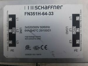 Schaffner FN 351 H-64-33 Three Phase + Neutral EMC Power Line Filter