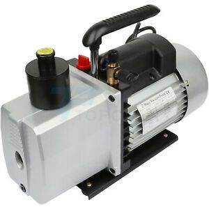 8CFM 2-Stage Air Vacuum Pump HVAC R134a R410a Refrigerant Tool 320 ML 110V 60Hz