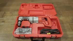 Milwaukee Corded Electric 1/2&#034; Right Angle Drill Kit W /Case 3107-6