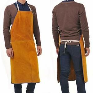 Leather Welding Work Apron - Heavy Duty Heat Resistant &amp; Flame Resistant Work