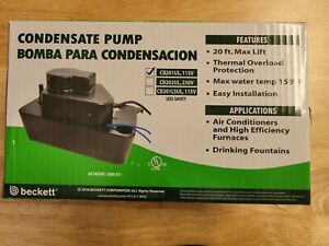 BECKETT CB201UL 115Volt Automatic Condensate Removal Pump New