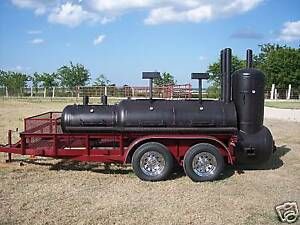 NEW BBQ pit smoker cooker and Charcoal grill trailer