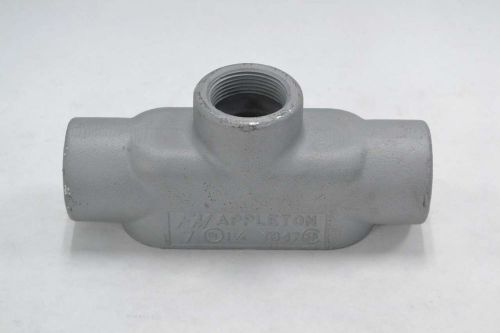 New appleton tb47 3 way iron 1-1/4 in conduit body style fm7 fitting b351484 for sale