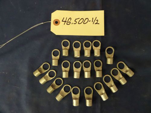 20) 4 gauge battery / welding / electrical cable tinned copper lugs .500 1/2&#034; for sale
