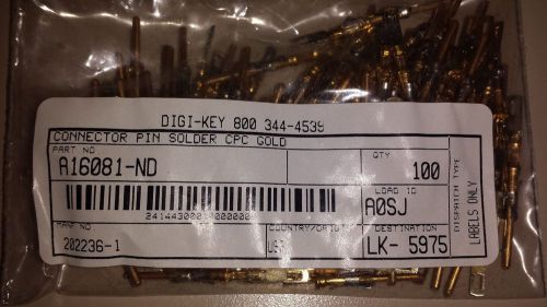 100 TE 202236-1 Conector Pin Solder CPC Gold