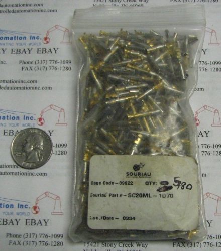 Souriau Crimp Pins, Gold, SC20ML-1D70/SC20ML1D70, Bag of 580