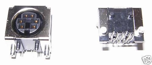 2 pcs mini-din 6 pin (ps/2) connector ps2 jack, pcb mount for sale