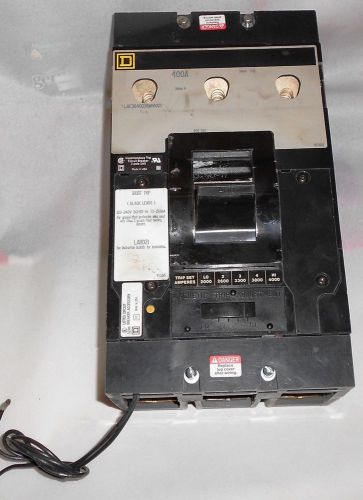 #SLS1J80 Square D 400 AMP Breaker LAF36400 Shunt Trip 600 VAC HT