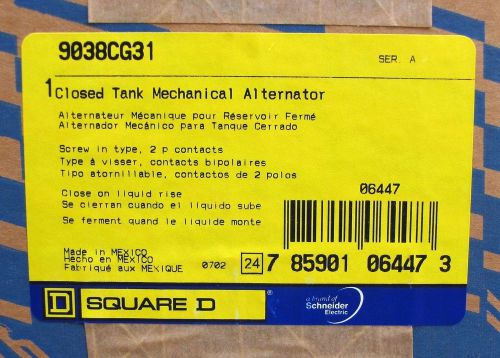 Square d 9038cg31 closed tank mechanical switch alternator - new in factory box for sale