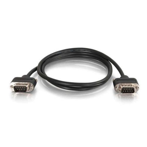 10FT SERIAL RS232 DB9 NULL MODEM CABLE WITH LOW PROFILE CONNECTORS M/M - IN-WALL