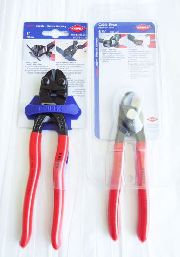 Knipex 8&#034; Lever Action Mini - Bolt Cutter + Knipex 6&#034; Cable Shears   *BRAND NEW*