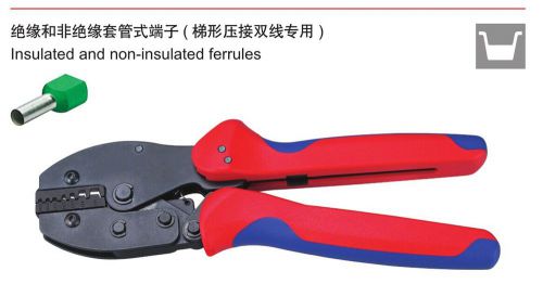 2x(0.5-6)mm2 2xawg20-10 insulated and non-insulated ferrules crimping plier tool for sale