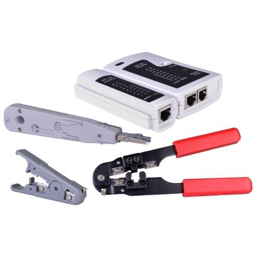 LY-TK22 RJ-45/RJ-11 Network Wire Tool Kit Cable Tester Crimping Tool &amp; More
