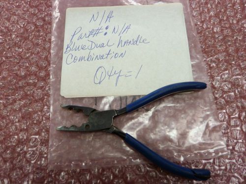 Used Blue Dual Handle Combination Pliers