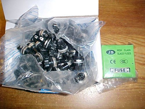 60 5x20mm 15a/125v 10a/250v panel mount fuse holders, 100 15a fuses new, $0ship for sale
