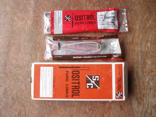 Box of 5 pieces - s&amp;c positrol fuse links #64030 23&#034; length, 30 amps std. speed for sale